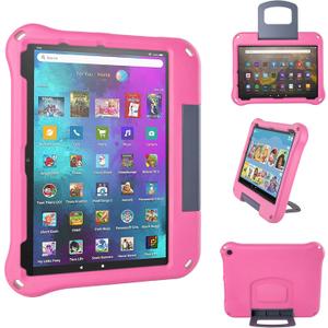2023 10in Tablet Case for Kids,OQDDQO 10 case Light Weight Anti Slip Shockproof Kids Friendly Case Not Compatible ipad Tablet(Light Pink)