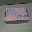 BLONDE UNICORN Brown Highlight 136 HD Bob Wig Synthetic Lace Front Wig Glueless Short Straight Bob Wigs for Women Daily Party Use 10IN