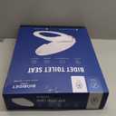 Bio Bidet Slim Zero Non Electric Bidet Toilet Seat Round, Low Profile Seat with Slow Close Lid, Battery Powered Night Light, Dual Nozzles, White