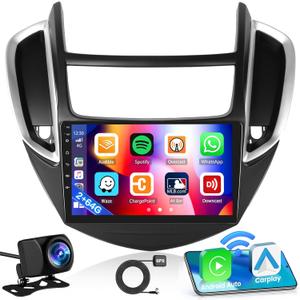 [2+64GB] Inefala for Chevrolet Chevy Trax 2013-2021 Android Car Radio Stereo with Wireless CarPlay Android Auto, 9 Inch HD Touchscreen with GPS WiFi Bluetooth FM/RDS Mirror Link SWC Backup Camera MIC