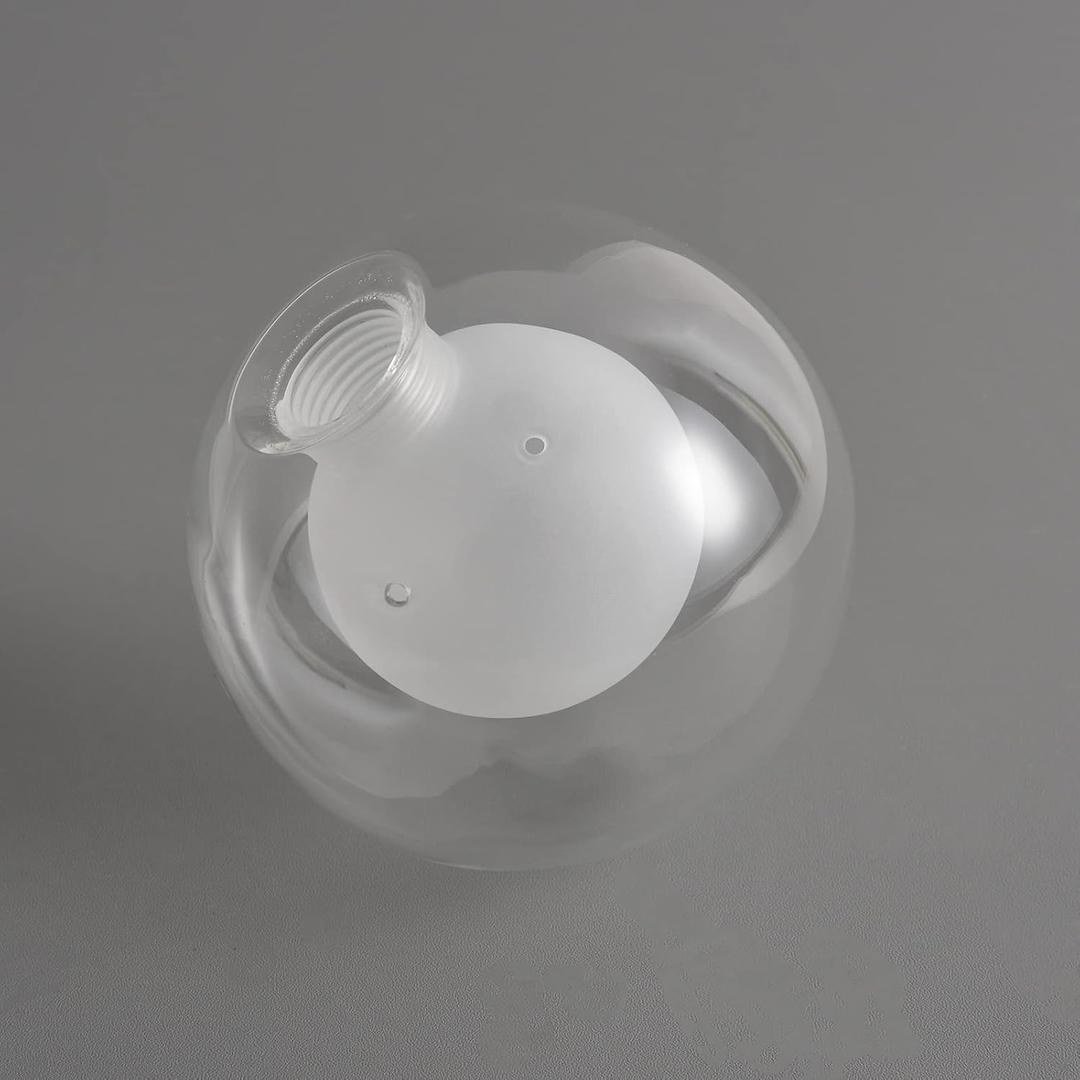Lighting Replacement Glass Lampshade 4 Inch Milky White Glass Dome Cover Round Globe 0.8 Inch Fitter for G9 Bulb Replacement (transparent and white) Lighting Replacement Glass Lampshade 4 Inch Milky White Glass Dome Cover Round Globe 0.8 Inch Fitter for G9 Bulb Replacement (transparent and white)
