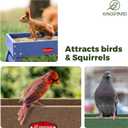 Kingsyard Ground Bird Feeder for Outdoors - Recycled Plastic Platform Feeder for Wild Birds, Squirrels, Chicken, 5 LBS Large Capacity, Green