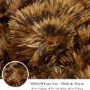 XeGe Luxury Faux Fur Leopard Print Blanket, Soft Cheetah Patterned Fluffy Bed Blanket, Shaggy Plush Decorative Couch Throw, Cute Furry Animal Print Fuzzy Throw for Sofa Bed Couch, Brown, 60x90