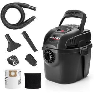Shop-Vac 2021005 1 Gallon Micro Wet/Dry Vacuum, 1.0 Peak HP, 1.25 Inch Diameter x 4 Foot Hose, 6 Food Cord, Lightweight and Portable, Quick Wet/Dry Pickup