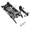 3 Ton Mini Excavator Hydraulic Thumb Clip 3-Hole Arm L-Shaped Bracket, with Hydraulic Hoses & M14/M16x1.5 Adapters