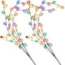 Needzo Pastel Easter Egg Vines, Decorative Colorful Spring Twigs for Floral Arrangements Wreaths and Centerpieces, 25 Inch Stems (Pack of 2)