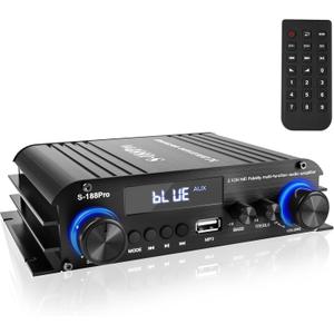 Romicta 2.1 Channel Stereo Audio Amplifier, 300Wx2+360W Home Audio Stereo Receiver Bluetooth 5.0 with USB/AUX, Remote, Bass Treble & Sub Control, for Active/Passive Subwoofer & Speaker