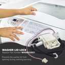WH08X32657 WH08X37937 WH08X31222 Washer Lid Lock and Harness Kit Compatible for Specific GE Washing Machines, Lid lock & striker kit Switch