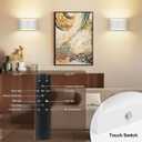 TRLIFE Rechargeable Battery Operated Wall Sconces, Remote Control Dimmable LED Wall Sconce 3000K/4000K/6000K Rechargeable Wall Lights Wall Mounted Light for Bedroom Living Room Hallway(White,2P)