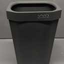 Kitchen Trash Can 4 Gallon, Samll Slim Garbage Can, Open Top Trash Can for Bathroom, Kitchen, Office, Bedroom, Living Room (Gray)