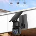 2PCK Wireless Outdoor Security Camera - 5G & 2.4G Wi-Fi Outdoor Camera, 2K Pan/Tilt 360 View, Solar/Battery Powered, PIR Human Detection, Color Night Vision,IP65/ Easy to Install