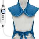 Heating Pad for Neck Shoulder and Back, Valentines Day Gifts for Her Him, Birthday Gift for Women Men Mom, Deeper Pain Relief,Large Weighted Heat Pad, ETL Certified, Blue (24"x37")