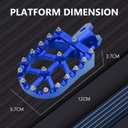 AnXin Foot Pegs Motorcycle Universal CNC Footpeg for PW TTR YZ 50-125cc MB200 Mini Bike SSR Apollo RFZ TaoTao Lifan Kayo Coolster Pit Bike - Blue