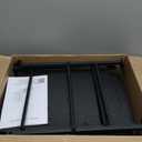 SWTYMIKI Bakers Rack with Storage - Coffee Bar Cabinet with Shelves, Coffee Station Organizer and Kitchen Stand with 8 Hooks, Baskets, Adjustable Feet for Kitchen Dining Room Pantry, Black