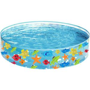Kiddie Pool, 48"x9.84" Swimming Pool for Kids, Child, Swimming Pools for Outdoor and Backyard (Blue) (Small)