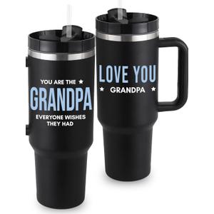Grandpa Tumbler 40oz, Best Grandpa Gifts, Thoughtful Father's Day Gifts for Grandfathers, Unique Grandad Mug Presents for Him, Ideal for Birthdays, Christmas, Special Occasions, Gift Ready