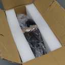 Farmhouse Light Fixtures, 4-Light Round Flush Mount Ceiling Light with Wood and Metal Frame, Black Rustic Ceiling Light for Hallway, Entryway, Bedroom, Kitchen (Black)