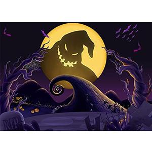 Maijoeyy 7x5ft Nightmare Before Christmas Backdrop Child Kid Halloween Backdrops for Photography Nightmare Before Christmas Props Halloween Party Backdrop Decoration