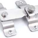 Barn Door Latch Sliding Lock Stainless Steel, Barns Doors Hasp Lock for Window Cabinet Garage and Shed Flip Gate Latches Latch Safety Barrel Bolt