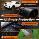 TPE All-Weather Floor Mats Set Compatible with Chevy Equinox 2012-2017 5 Seats - 1st & 2nd Row Floor Liners + Cargo Liner Trunk Mat + Backrest Protector Waterproof, Anti-Slip Interior Accessories