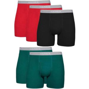 Hanes Men's Boxer Briefs, Cool Dri Moisture-Wicking Underwear, Cotton No-Ride-up for Men, Multi-Packs (Large)