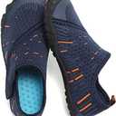 CIOR Kids Boys & Girls Water Shoes Sports Aqua Athletic Sneakers Lightweight Sport Fast Dry Shoes (12 Little Kid, Navy Orange)