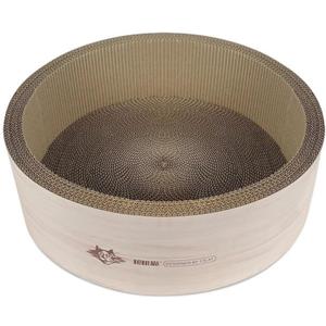 TTCAT Cardboard Cat Bed Cat Scratcher Bowls, Large Size (18.1x18.1x5.9in) Cat Scratch Pad Lounger for Indoor Cats.