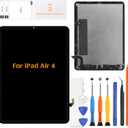 A-MIND for iPad Air 4 2020 10.9" Replacement LCD Display Touch Digitizer Assembly A2324 A2072 A2325 A2316 Full Repair Kit with LCD and Tools(Black)