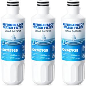 LT1000P Water Filter Replacement Fit for L-G Lt1000P/PC/PCS Compatible with L-G Models ADQ747935, ADQ74793501/02, MDJ64844601, LFXS26973S, LMXS30796S Water Filters, 3Packs By AVXBYR