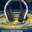 Tatybo Wireless Gaming Headset for PC, Ps5, Ps4, 2.4 Ghz USB & Type-C Gaming Headphones with Microphone, 30H Battery Bluetooth Headphones for Switch, Laptop, Mobile, Mac
