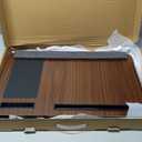 Laptop Lap Desk, Portable Large Laptop Desk for Bed, Up to 17 in Lap Table with Wrist Rest, Mouse Pad, Tablet Phone Slot, Portable Handle, Lap Tray with Cushion (Dark Brown)