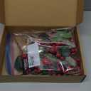 Boao 12 Pcs 11'' Large Christmas Pine Picks Tree Decoration Red Berry Picks and Sprays with Cone Artificial Fake Branches Snowy Floral Flower Holly Pine for Tree Crafts Decor Faux Stem