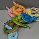 HyDren 12 Pieces Snake Stuffed Animal Snake Plush Toy and Egg Bag Set Cute Plush Snakes with Eggs Soft Realistic Stuffed Toy Gift for Graduation Birthday Halloween Boys Girls
