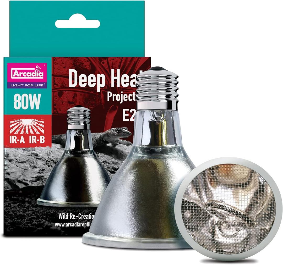 Arcadia Deep Heat Emitter 80watt for Reptile Enclosures