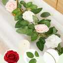 InnoGear Artificial Flowers, 50 Pcs Ivory White Foam Fake Roses Bulk with Stems for Mother's Gift Decoration DIY Wedding Bouquets Centerpieces Bridal Shower Party Christmas Tree