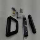 Sliding Patio Door Handle Set with Mortise Lock, Suitable for Sliding Glass Patio Door Thickness from 1.5in to 2in, 4-15/16" Screw Holes, Need to Drill, Reversible Design, Keyed, Black