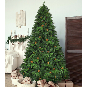 Goplus 7.5ft Pre-Lit, 540 LED Lights Holiday Indoor Decoration Artificial Christmas Tree