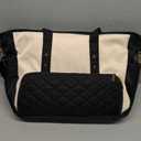 Jetviivid Laptop Tote Bag for Women, Work Bag with Insulated Lunch Compartment, 15.6 Inch Laptop Purse for Office,Teacher,College,Nurse,Travel, Black&White