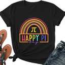 Kindergarten Teacher Shirts for Women-Rainbow Heart Short Sleeves | Cute Back to School Shirt Great for Preschool Educators Classroom Daily Work First Day Celebration Events (Black, S)