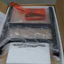 MNEETRUNG Small Bookcase, 3 Tier Industrial Bookshelf with Metal Frame and Backboard, Low Grey Book Shelf, Bookcase for Small Spaces, Living Room, Bedroom, and Home Office