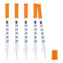 100 Pack 31G-1/4"(6mm) 0.3cc/mL Jeringa Lab Supplies Disposable Liquid Measurement Tool, Individually Wrapped