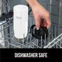 GORILLA GRIP Insulated Stainless Steel Water Bottle with Straw, 32 oz, Leak Proof BPA-Free Reusable Travel Bottles for Sports, School, Keep Drinks Cold, Dent Resistant Tumbler, Dishwasher Safe, White