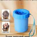 Portable dog claw cleaner, portable pet silicone cleaning cup, gift for pet lovers -2-piece (blue)