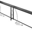 102.4 Narrow Console Table with 26"34" Height Adjustable, Behind Couch Table Skinny with 2 Power Outlets and USB Ports, Long Sofa Tables for Living Room and Small Spaces, Black