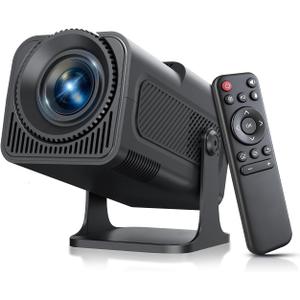 Native 1080P Mini Projector with WiFi and Bluetooth, 4K Support Portable Projector, 300 ANSI, Auto Vertical Keystone, 5W Speaker, Built-in Apps 180 Rotatable Movie Home Theater Outdoor Proyector