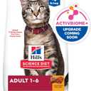 Hill's Science Diet Adult 1-6, Adult 1-6 Premium Nutrition, Dry Cat Food, Chicken Recipe, 4 lb Bag