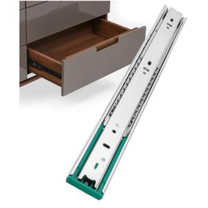 homdiy 22 Inch Soft Close Drawer Slides 1 Piece Heavy Duty Side Mount Dresser Cabinet Rails Metal Ball Bearing and Full Extension Kitchen Cabinet Drawer Runners 100 LB Capacity