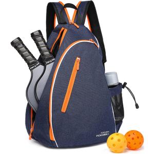 Pickleball Bags for Women Pickleball Paddle Bag Sports Adjustable Sling Bag with Fence Hook Crossbody Backpack Fits to the Courts