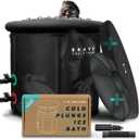 Cold Plunge Tub for Ice Baths at Home - 110 Gal Outdoor & Indoor Cold Water Plunge Tub with Lid - Water Chiller Compatible - XL Recovery Cold Plunge for Athletes - Portable Ice Bath & Accessories