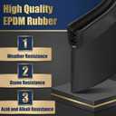 Tallew 2.6 Inch Rv Slide Out Seal Black Clip Rubber Seal Wiper, Camper Slideout Weather Stripping Rv Door Window Channel Mounts for Truck Seam Protecting Replacement Trim(15 ft)